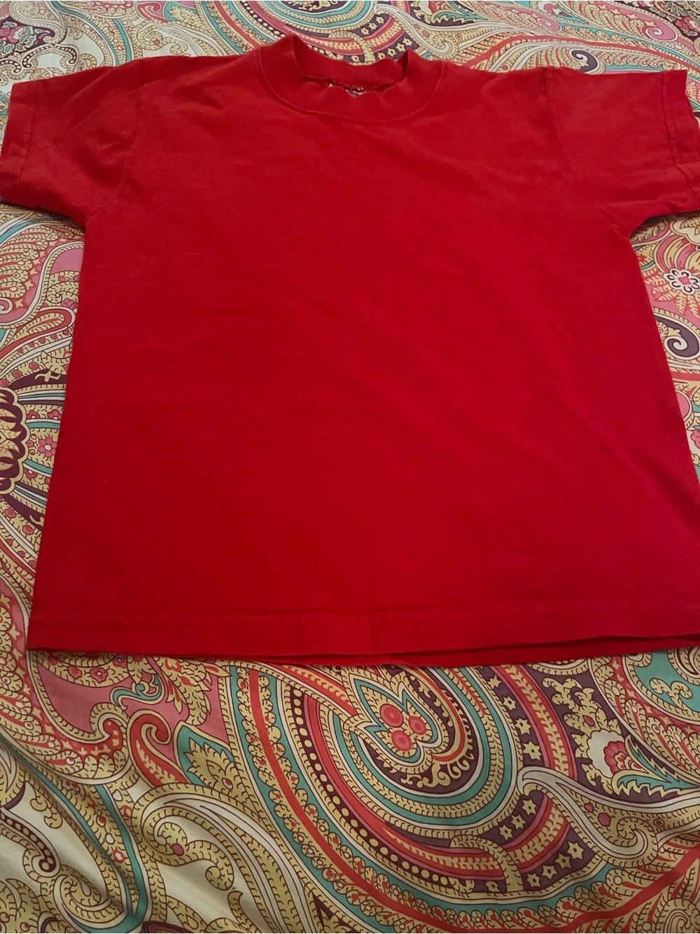 Classic Red Crewneck T‑Shirt - Boy’s